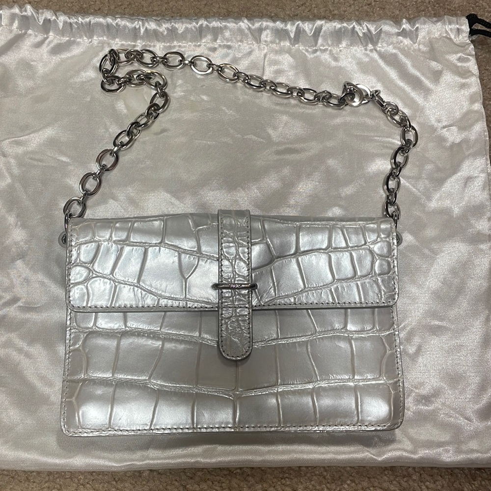 Furla silver handbag